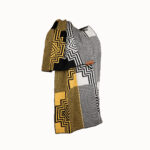 SU Knit Wrap Scarf Black/Gold - Image 2