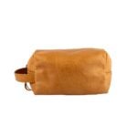 SU The Combover Leather Toiletry Bag Tan