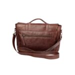 SU Messenger Leather Satchel Brown - Image 2