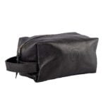 SU The Combover Leather Toiletry Bag Black