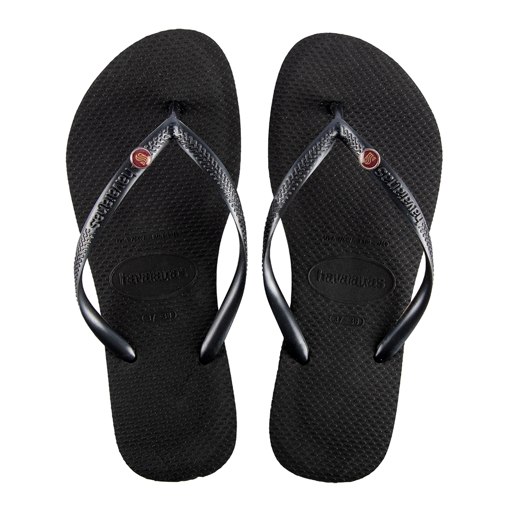 Thin black hot sale flip flops