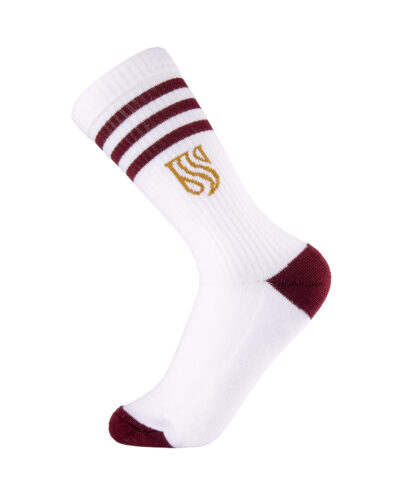 SU Simple Cotton Sock Maroon