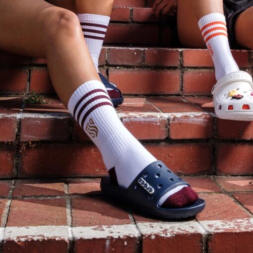 SU Simple Cotton Sock Maroon - Image 2