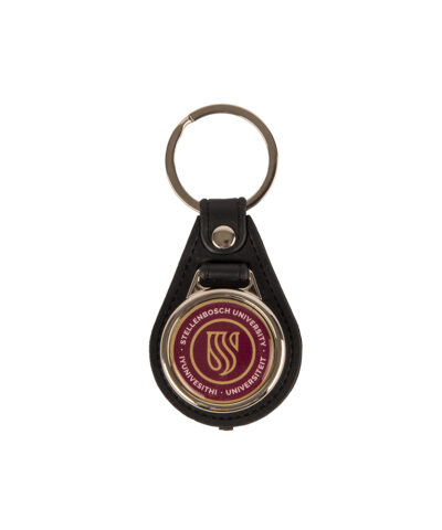 SU Round Keyring w Leather