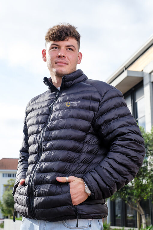 SU Puffer Jacket Black Mens