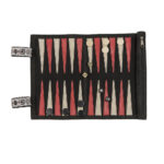 SU Beaded Leather Backgammon Set