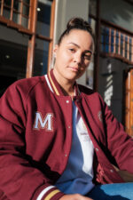 Maties Baseball Jacket Maroon - Image 5