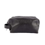 SU The Combover Leather Toiletry Bag Black - Image 3