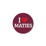 I Heart Maties Licence Disk Sticker Maroon