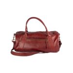 SU The Oxford Leather Duffel Bag Maroon
