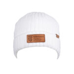 SU Ribbed Knit Cuffed Beanie - White - Image 2