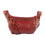 SU Leather Crossbody Bag Maroon