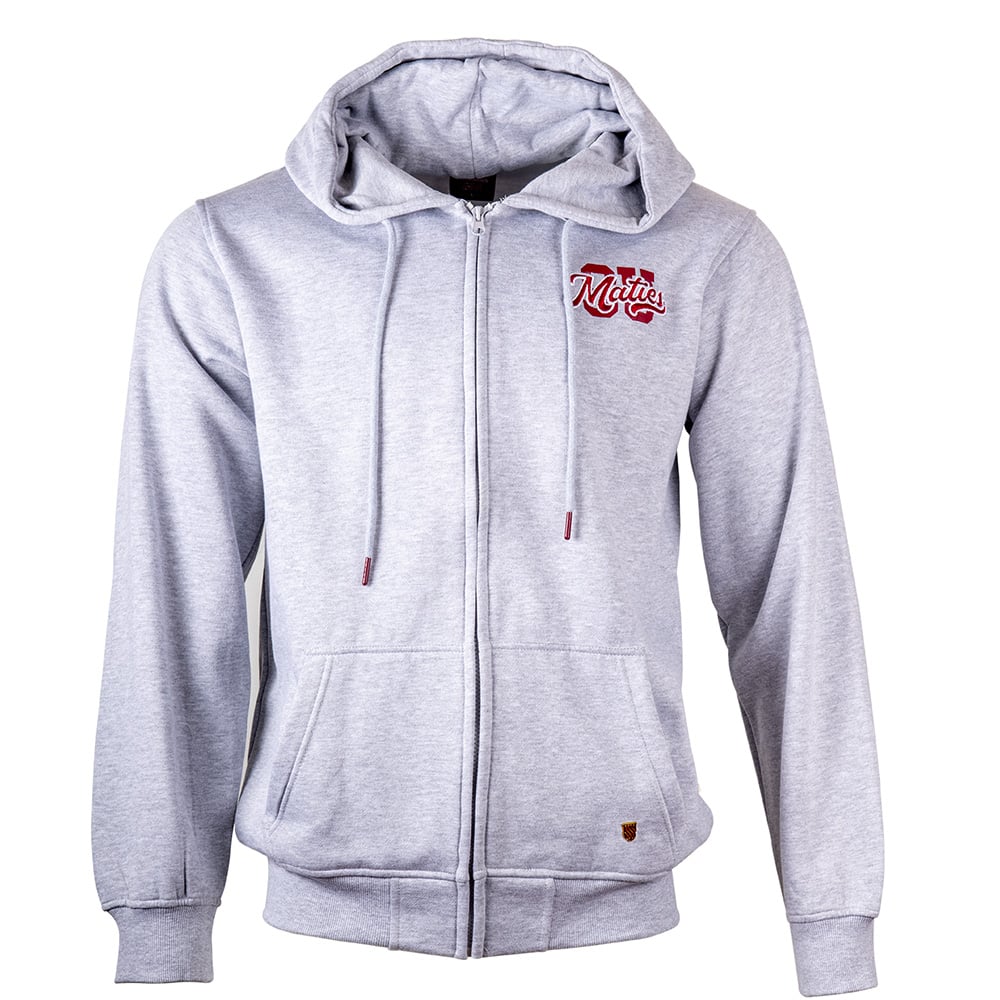 5f30a7cb-eb60-4f7c-9980-5174950e021e.jpg Maties Legend Zip Thru Hoody Grey Melange - Image 1