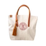 SU Canvas with Leather Shopper Bag Stone