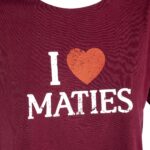 Maties Heart Ladies Tee Maroon - Image 3