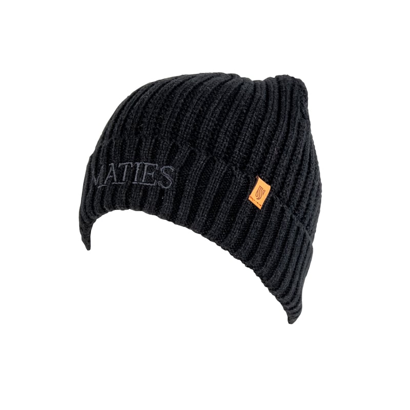 a516628a-985d-4150-9a8b-e93b8e629bf4.jpg Maties Ribbed Knit Beanie Black - Image 1