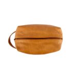 SU The Combover Leather Toiletry Bag Tan - Image 3