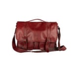 SU Messenger Leather Satchel Maroon