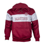 Maties Ortiz Hoody Panelled Maroon w Grey