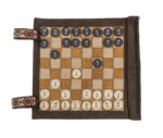 SU Beaded Leather Chess Set