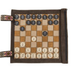 SU Beaded Leather Chess Set